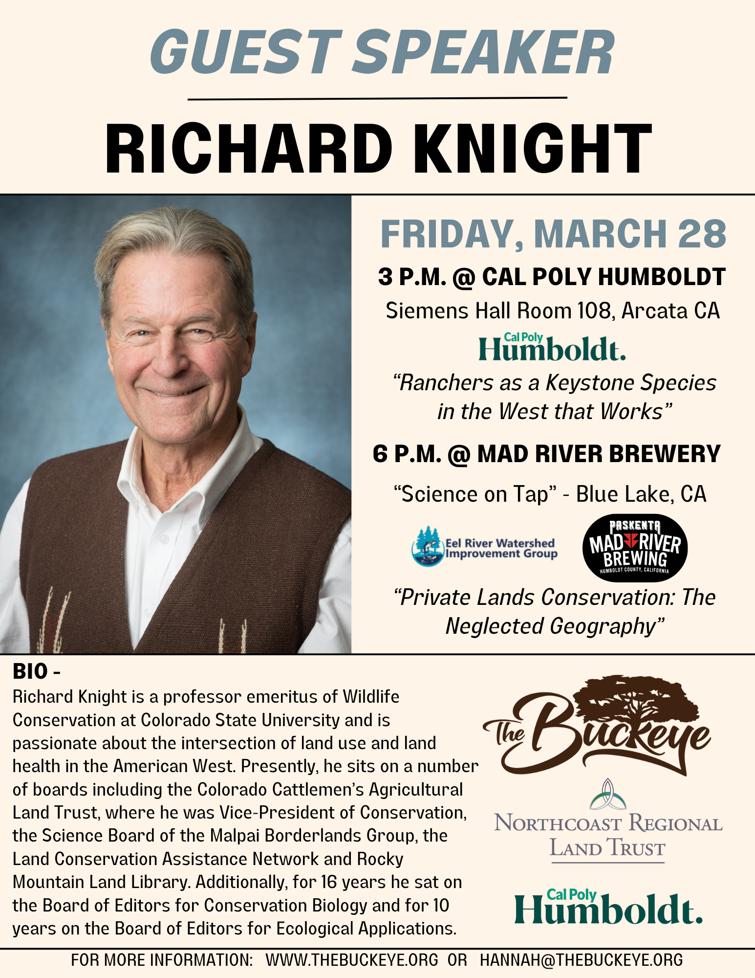 Speaker Series with The Buckeye: Richard Knight